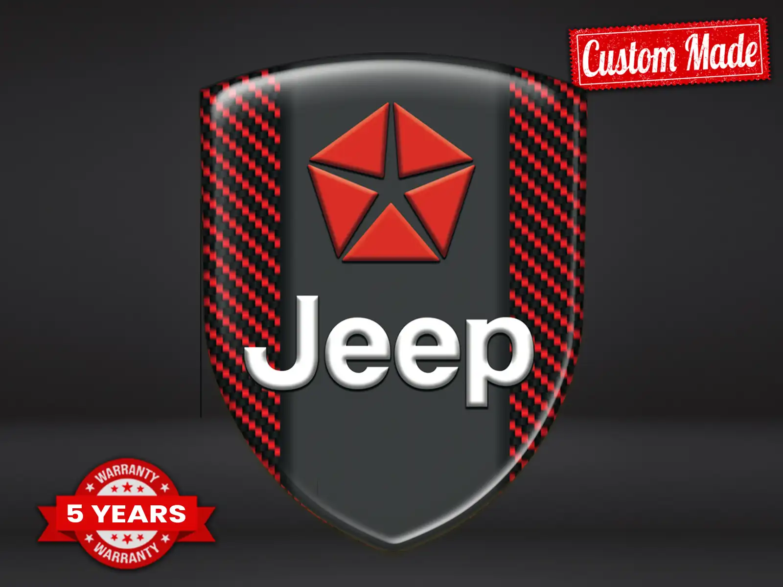 Jeep Emblemi Auto su Misura Stile Max Durevoli Pro